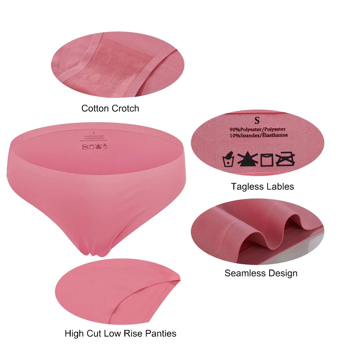 6 Pack Women’s Seamless Hipster Underwear - COMFORA