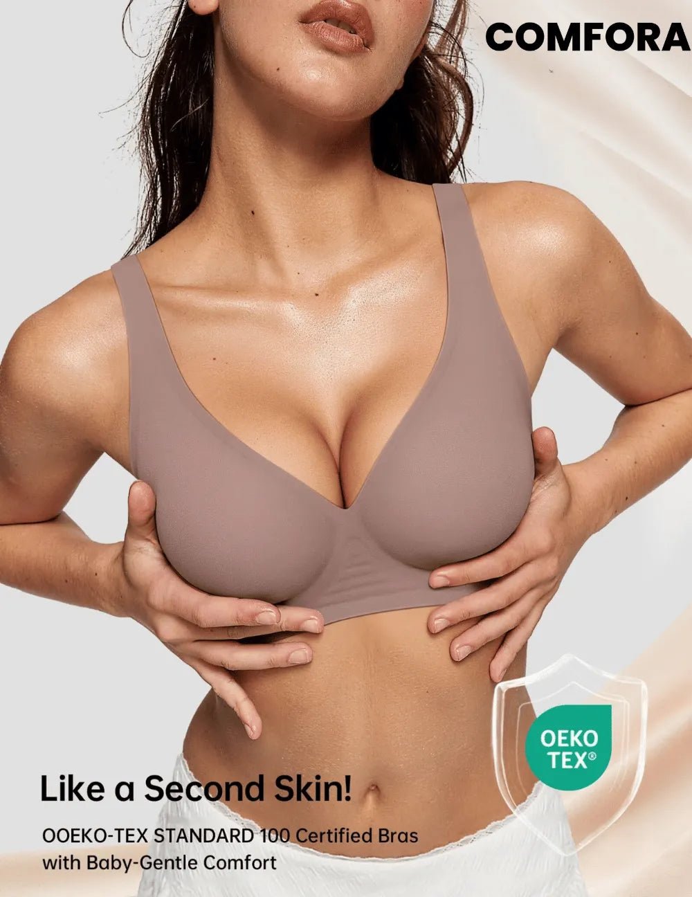 Magic Lift & Comfort: Deep V Wireless Everyday Bra - COMFORA