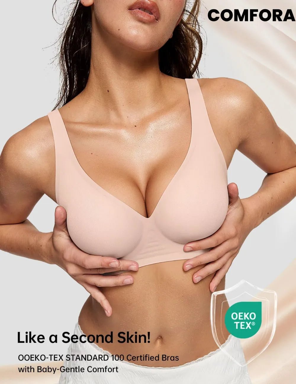 Magic Lift & Comfort: Deep V Wireless Everyday Bra - COMFORA
