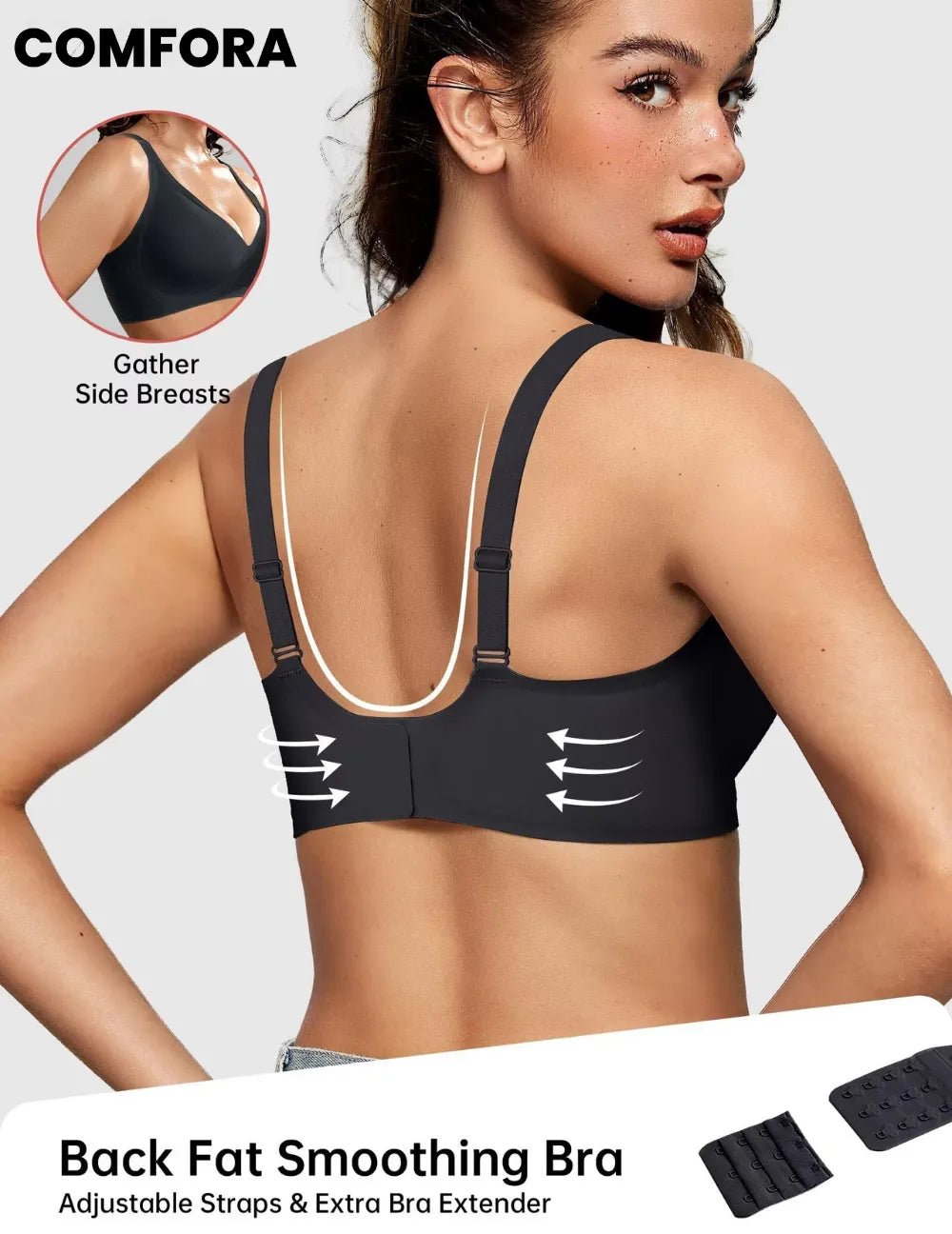 Magic Lift & Comfort: Deep V Wireless Everyday Bra - COMFORA