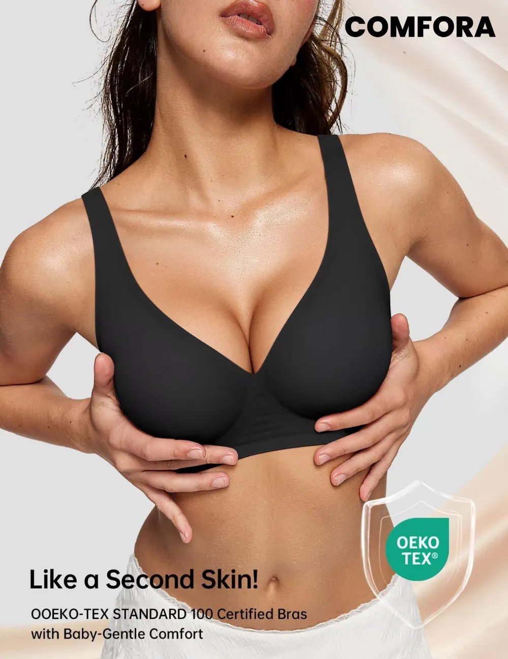 Magic Lift & Comfort: Deep V Wireless Everyday Bra - COMFORA
